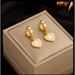 HEART HOOP EARRINGS
