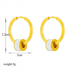 ROUND ZIRCON HOOP EARRINGS