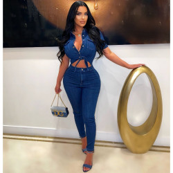 DENIM SEXY JUMPSUIT