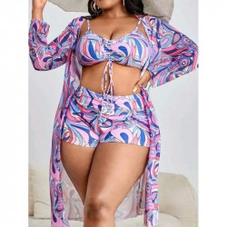 PRINTED PLUS SIZE SWIMSUIT