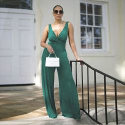 V-NECK LOOSE JUMPSUIT