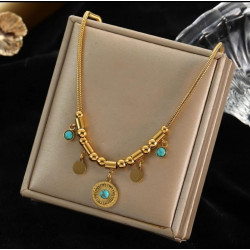 ETHNIC BLUE NECKLACE