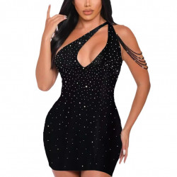 ONE JEWEL SHOULDER DRESS