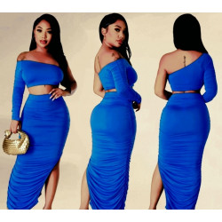 ONE-SHOULDER SKIRT SET