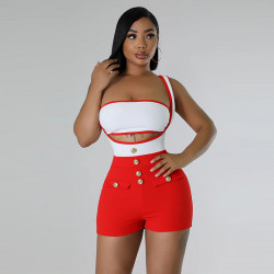 STRAP SHORT SET