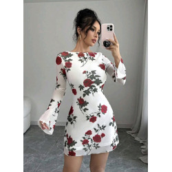 SLEEVE MESH MINI DRESS