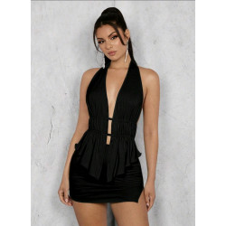 HALTER NECK TOP AND SKIRT