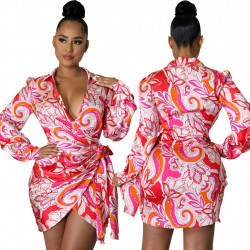 DRAPER PRINT MINI DRESS
