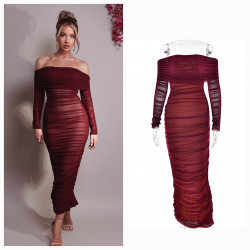 STRAP LONG SLEEVE DRESS