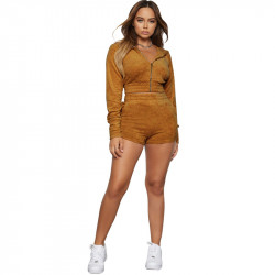 VELVET SHORT SET