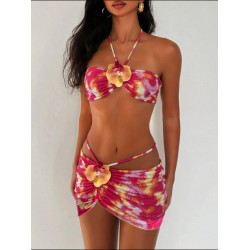 3PCS FLORAL SWIMSUIT