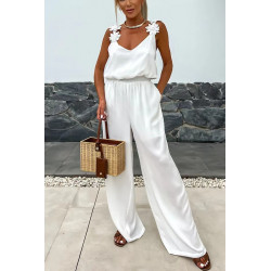 SLEEVE FLOWER JUMPSUIT