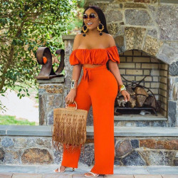 STRAP MINI SLEEVE JUMPSUIT