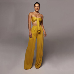STRAP BRA AND PANTS SET