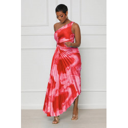 PLEATED OFF SHOULDER TIE...