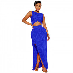 PLEATED TOP AND SKIRT