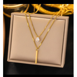 DROP ZIRCON NECKLACE
