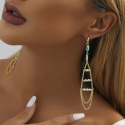 BLUE PENDANT EARRING