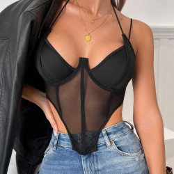 MESH BUSTIER TOP