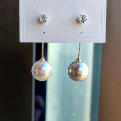 ZIRCON PEARL EARRING