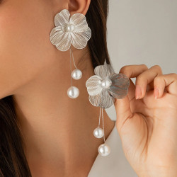 FLOWER PEARL EARRINGS