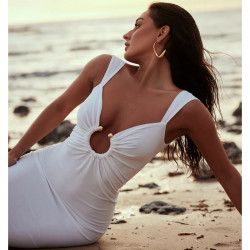 CIRCLE BACKLESS DRESS
