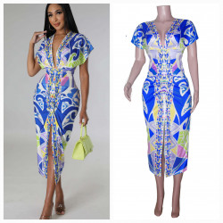 COLORFUL MIDI DRESS