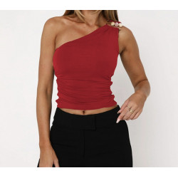 BIJOU ONE-SHOULDER TOP