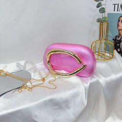 TRENDY ACRYLIC CLUTCH GLOSSY