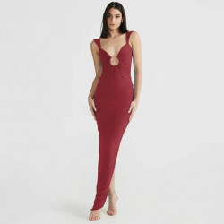 CIRCLE BACKLESS DRESS