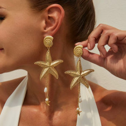 SPIRAL STARFISH EARRINGS