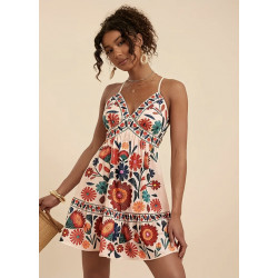 VACATION RED PRINT DRESS