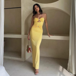 YELLOW LONG DRESS