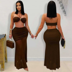 2PCS BRA LONG SKIRT